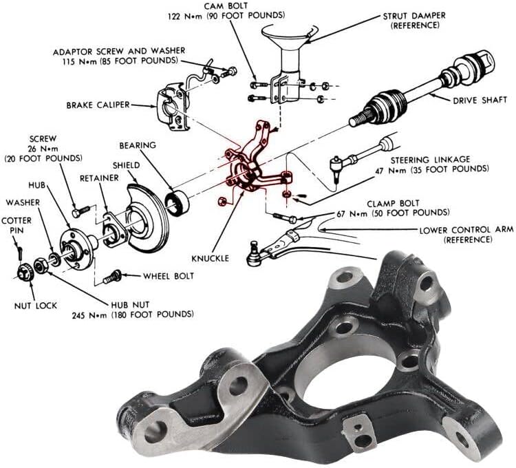 Miniatura 7 de 28313AG020 - Manguito de dirección de suspensión delantera compatible con Subaru Forester Impreza Legacy Outback XV Crosstrek 2005-2014 lado derecho