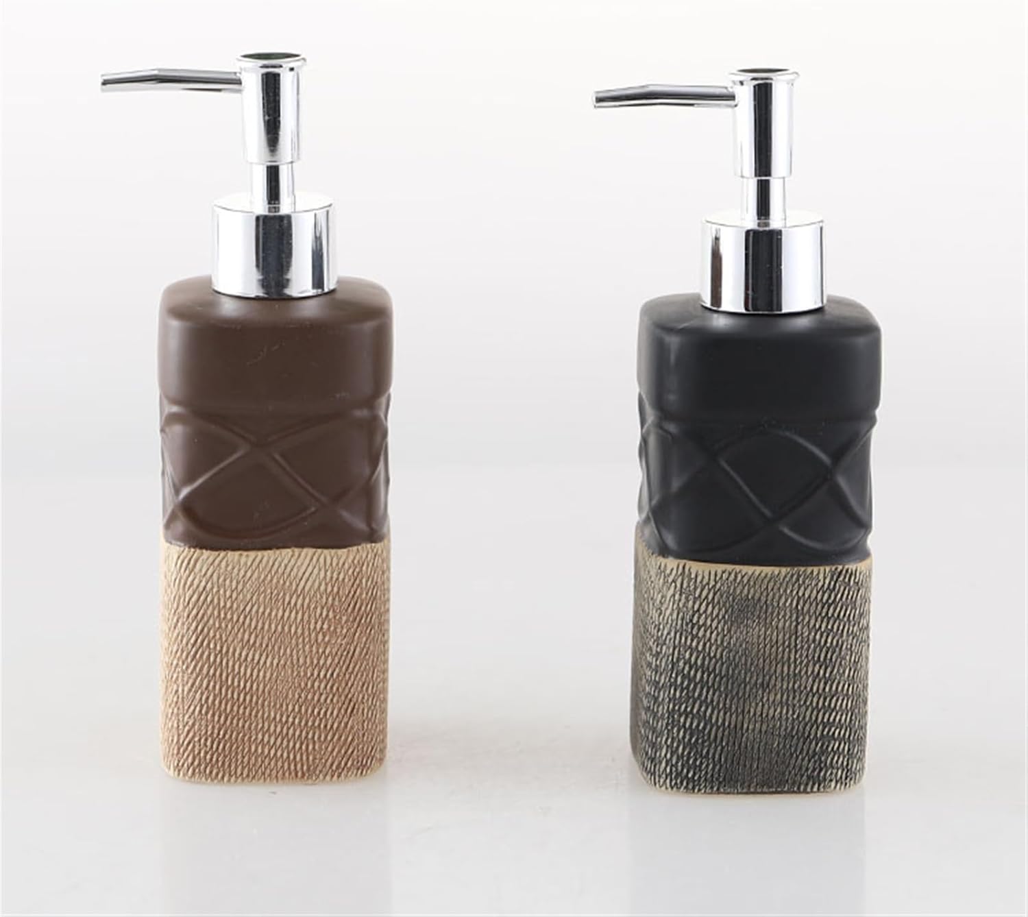 Hand Soap Bottle Ceramic Soap Dispenser for Lotion Bathroom Kitchen Dishwashing Soap Frosted Soap Pump Empty Bottle with Pump for Hand Soap Soap Lotion，A