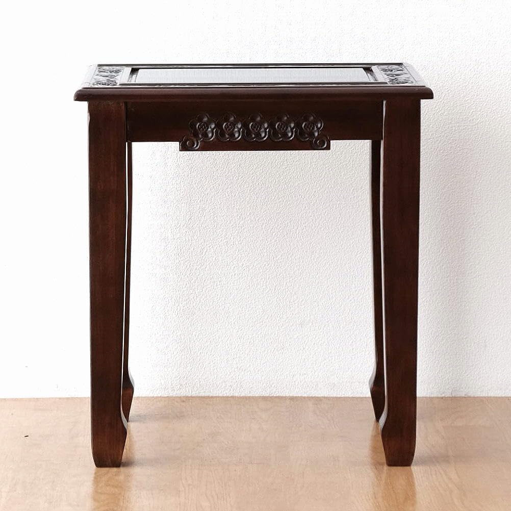 ヴィンテージ 木製サイドテーブル マガジンラック付き ヴィンテージ