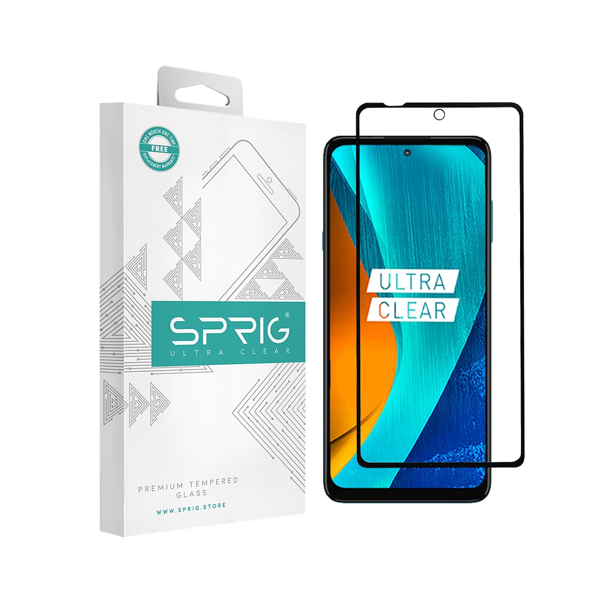SPRIG Full Cover Tempered Glass Screen Protector for Moto Edge 20 Pro (Black) (B0C1GHQY6N) Amazon Price History, Amazon Price Tracker