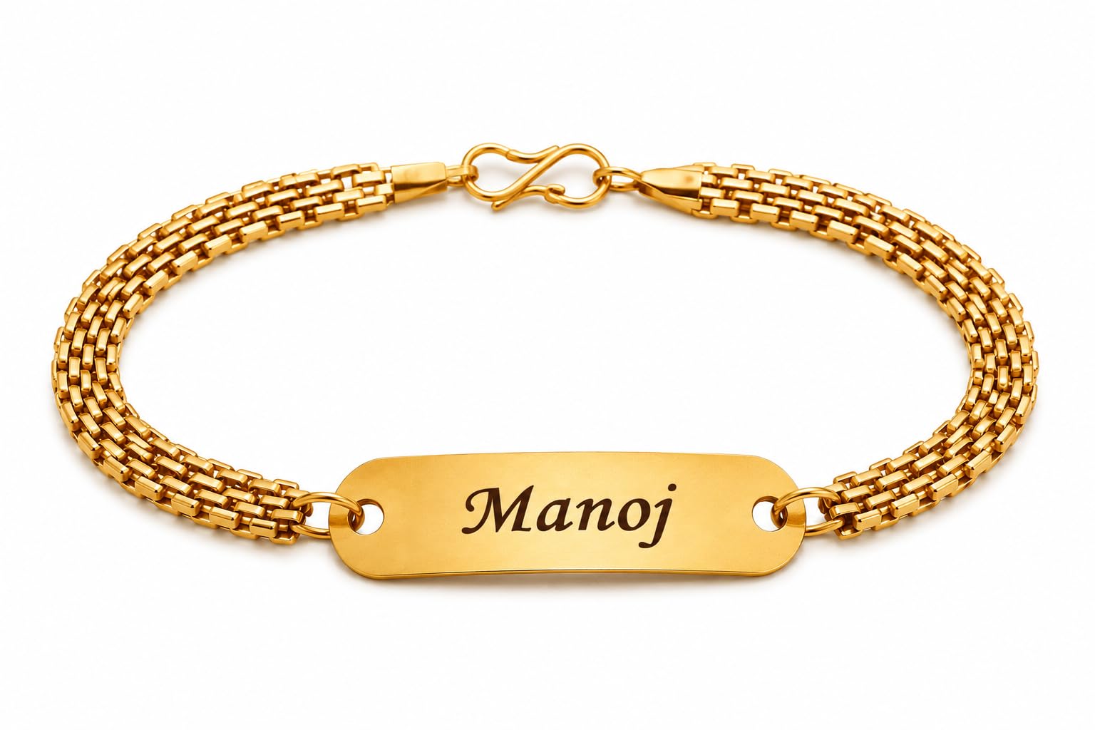 Personalized Name Rakhi for Brother | Custom Gold Finish Rakhi-image-3