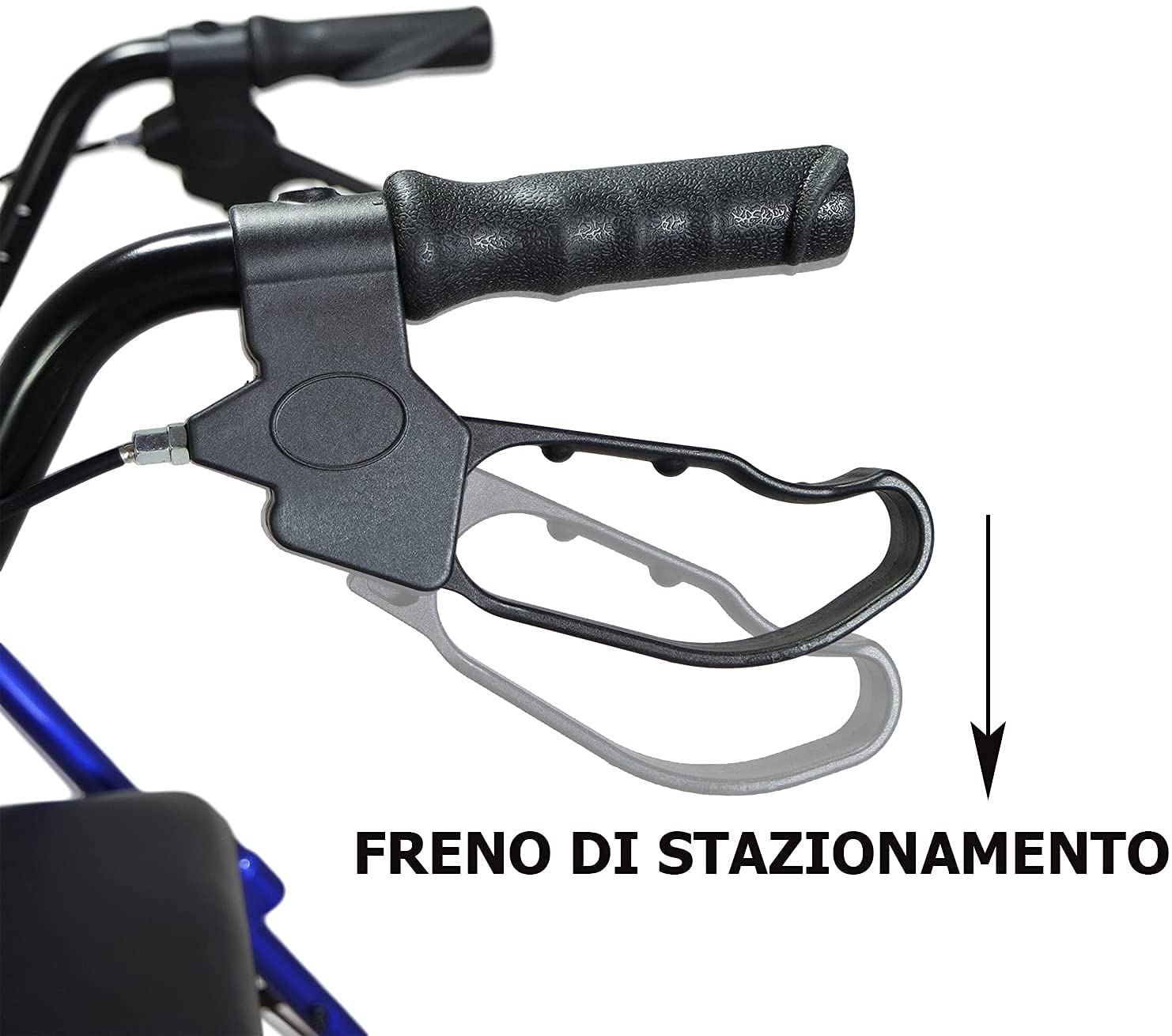 Deambulatore in Alluminio Ultraleggero con 4 ruote Pieghevole con Cestino e Porta Bastone