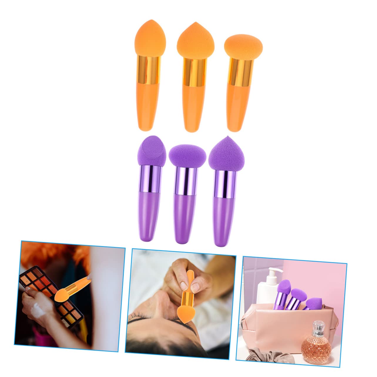 POPETPOP 30pezzi Spugnette Per Fondotinta Pennelli Per Make-up Professionali Accessori Cosmetici Per Applicazione Facile e Precisa Per Trucco Viso e Sfumature Strumenti Di Bellezza Per