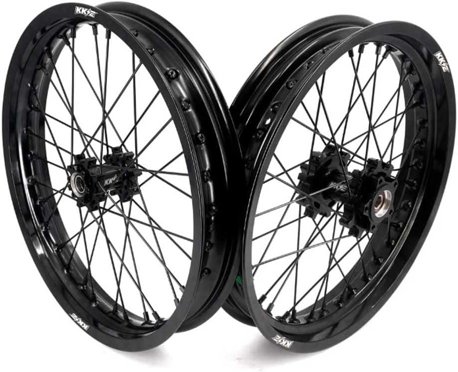 KKE 2.15 * 17 & 2.5 * 17 E-moto Dirt Bike Electric Spoked Wheels Rims Fit Talaria Sting MX3 / R MX4 / x3 (xXx) All Black