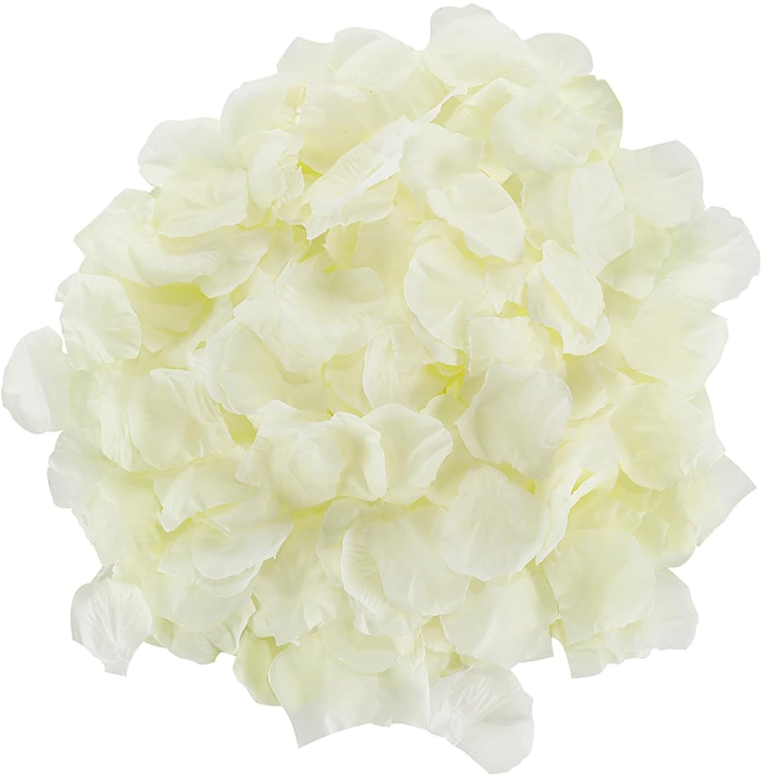 Pétalos de Rosa,1000 Piezas Pétalos Blanco Artificiales para Bodas Decoración Fiestas Confeti San Valentín 5X5cm