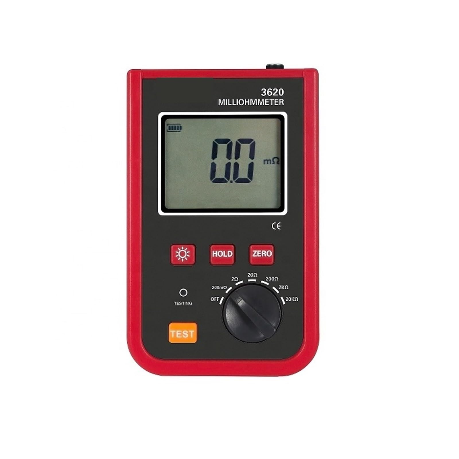 ETCR3620 Miliohmímetro Portátil 1mΩ-20.0kΩ DC Probador De Resistencia Bajo Valor Método 4 Cables AC/DC Detector 2 Canales Recargable