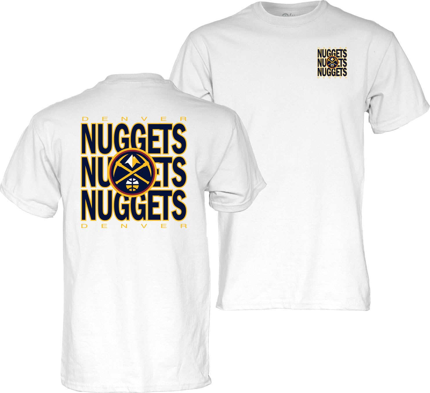 Blue 84 NBA Officially Licensed T-Shirt Front/Back Press White