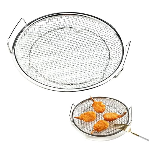 ステンレス 蒸し器 油切り皿 平ザル 食洗機対応 ステンレス浅型 揚げ物 野菜の水切り 盆ざる 油切れ早い キッチンツール 調理用品 (24CM)
