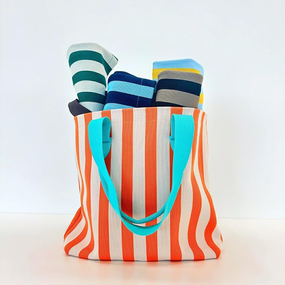 YAMANI GOLF XKMG6AT1 Gender Free Knit Tote Bag, Navy