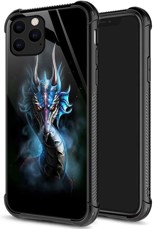 Amazon Com Iphone 12 Pro Max Case Blue Dragon Iphone 12 Pro Max Cases For Men Boys Pattern Design Shockproof Anti Scratch Organic Glass Case For Apple Iphone 12 Pro Max 6 7 Inch Star Sky