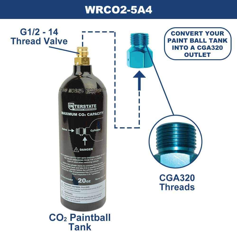 C02 Adapter Snapklik.com : WRCO2-5A4 Adapter Converts C02 Paintball Tank To ...