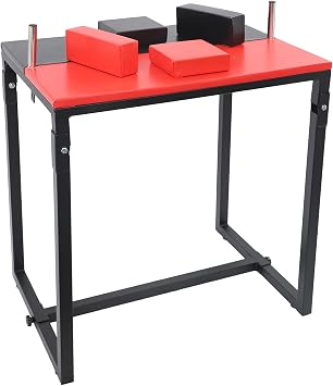 Professional Arm Wrestling Table, Adjustable Arm Wrestling Battle Table with Pads & Handles, Folding Arm Wrestling Table for Gyms Sports Arenas Homes Club Office