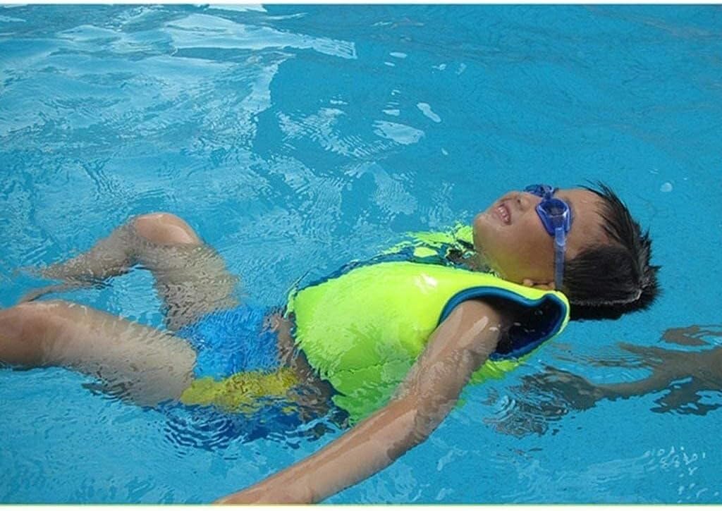 Kids Swim Vest, Child Swimming Jacket, Toddler Learn to Swim Floatation Jackets Training Vest for Boys Girls(Green,S (1-2 Years))