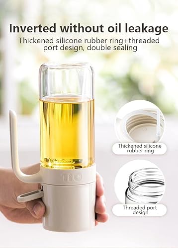 Miniatura 3 de KAYKWONG'S Botella rociadora dispensadora de aceite de oliva, vidrio de 8.5 fl oz, utensilios de cocina para cocinar, barbacoa, ensalada, bistec,