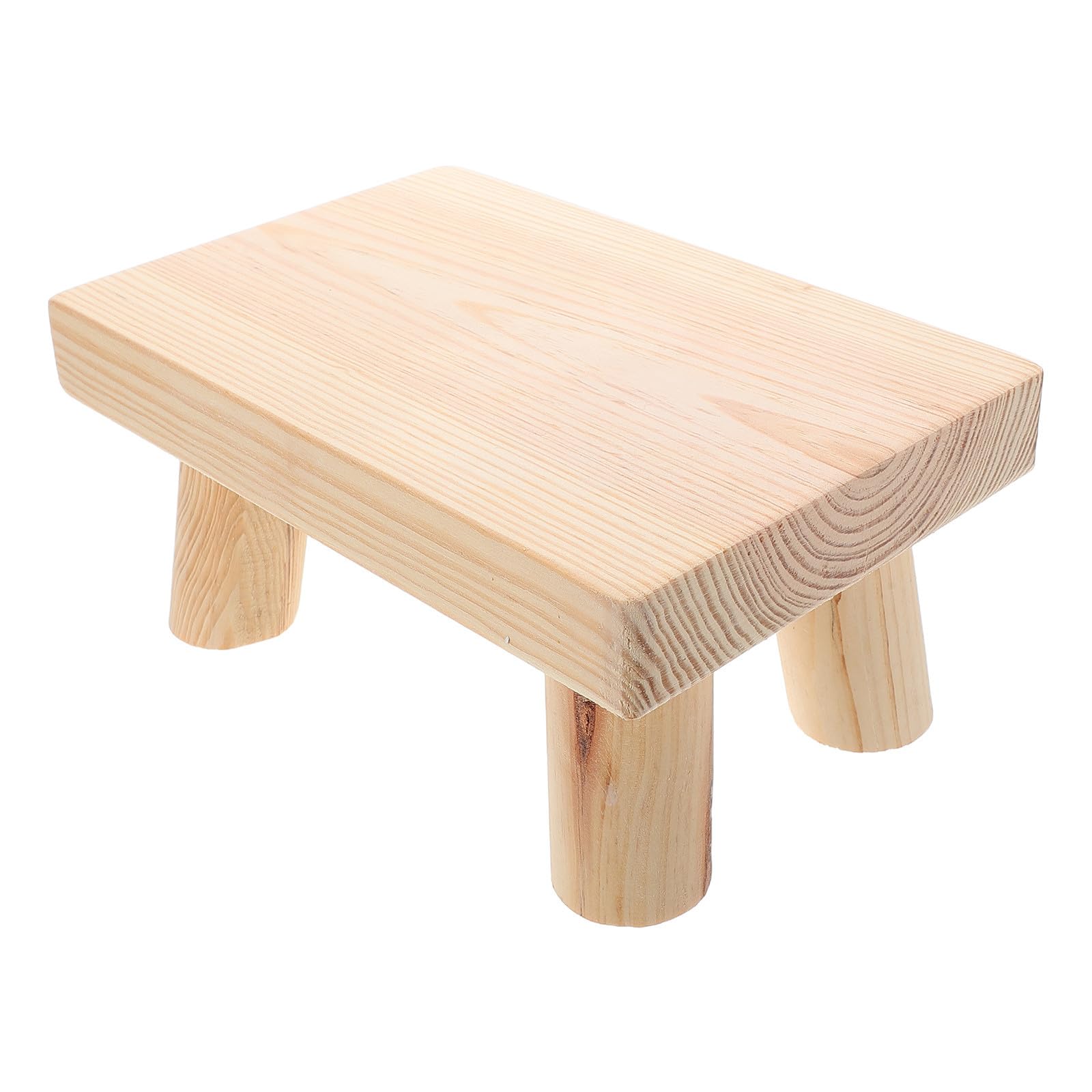 VALICLUD Sgabello Basso con Superficie Antiscivolo in Legno per Bambini Leggero e Design Portatile e Adatto per Uso Domestico e All'aperto