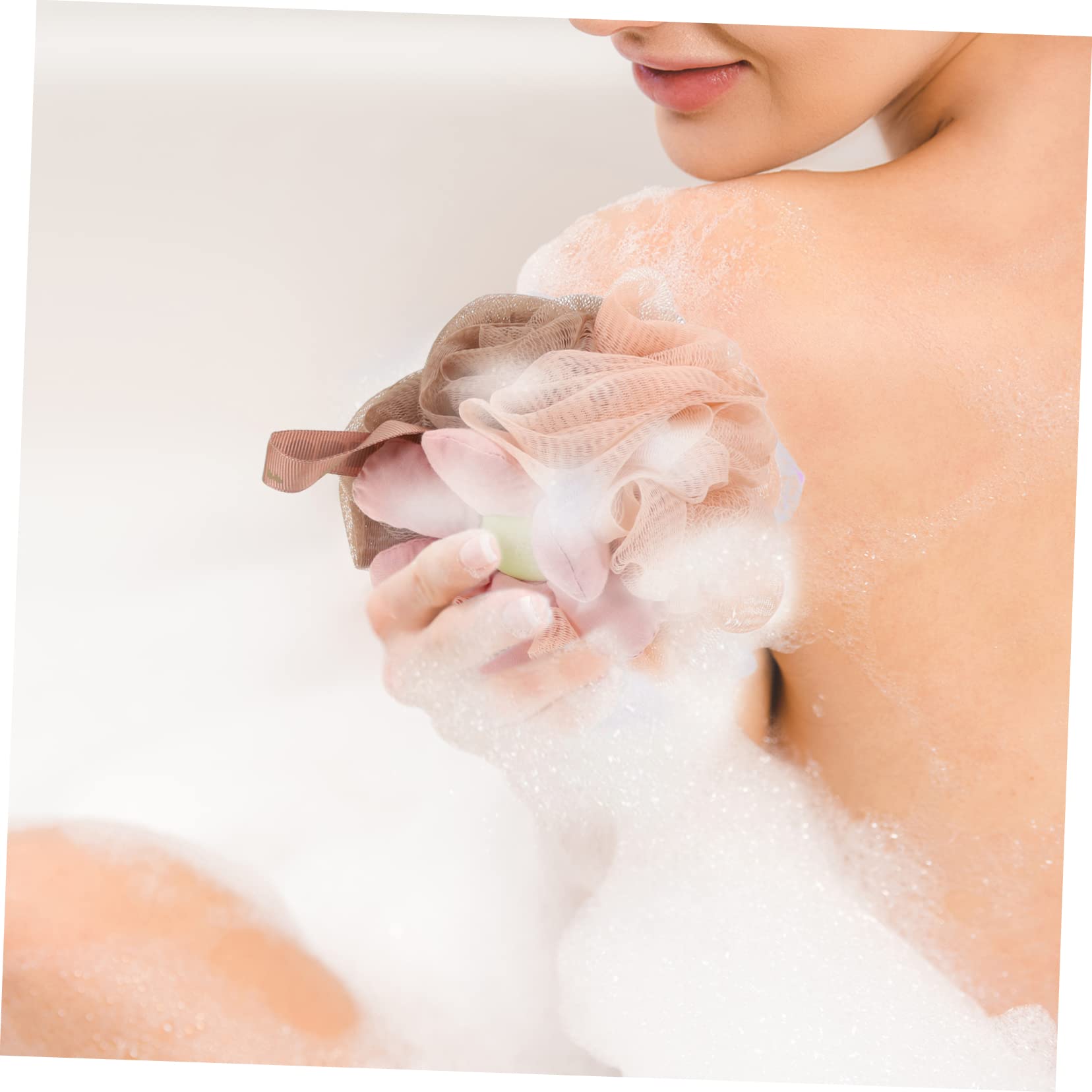 minkissy 6piezas Esponjas De Baño Para Esponjas Exfoliantes De Formato Flor Suaves y Efectivas Para Limpieza Agradable