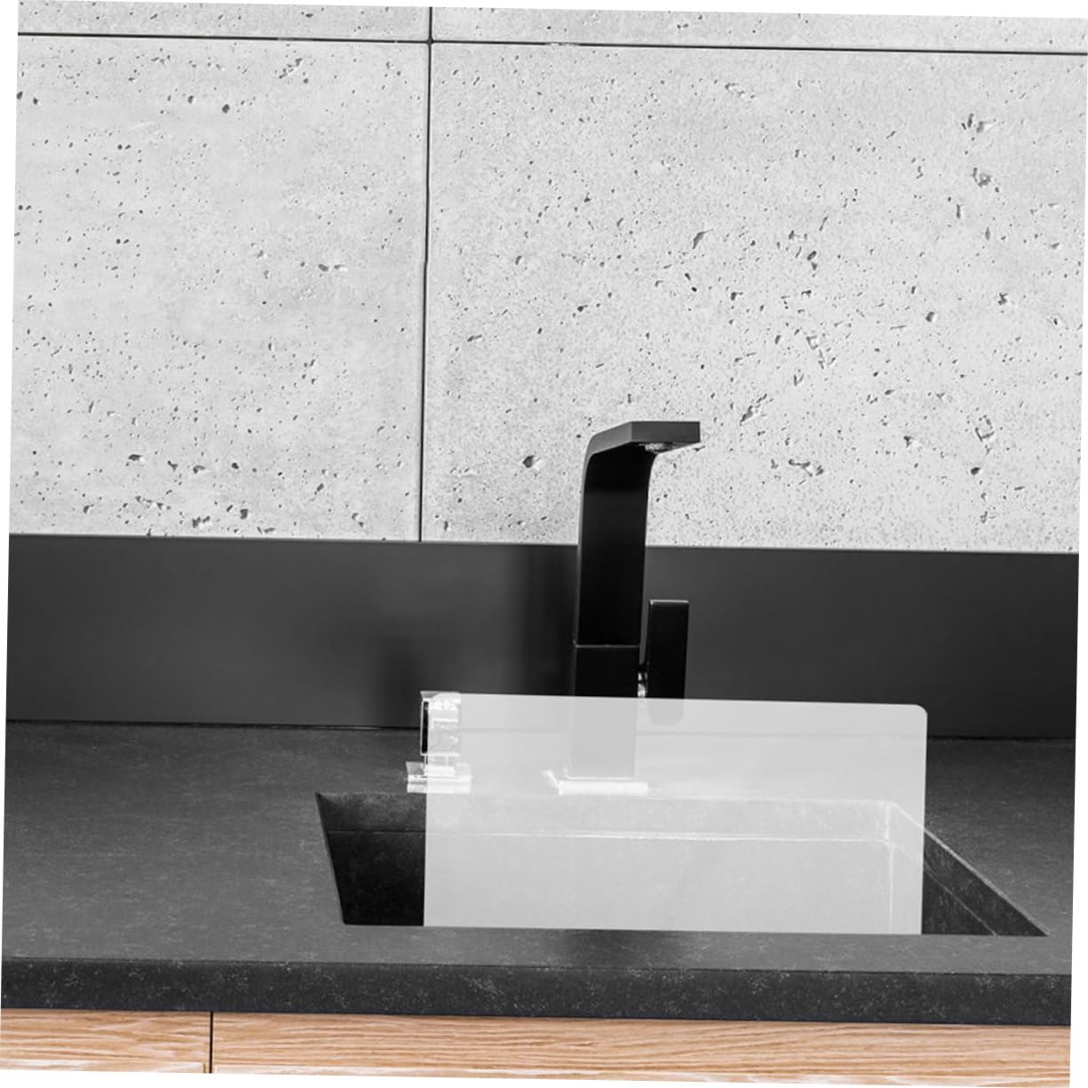 Paraspruzzi Facile da Pulire Rettangolare in Acrilico Lavabo per Protezione Anti-Schizzi Design Minimalista per Cucina e Bagno