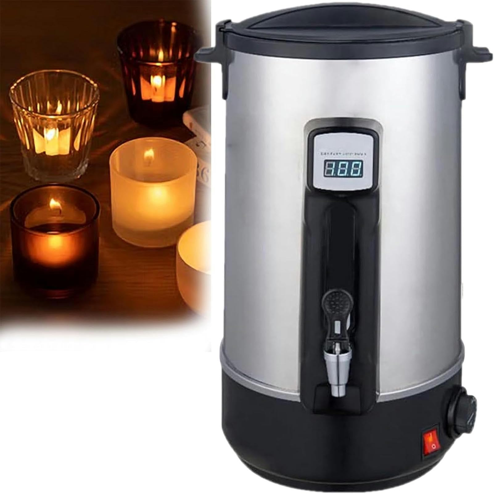 Zestaw do robienia świec, elektryczny topielnik do wosku, podgrzewacz do świec, kontrola temperatury od 86 ℉ do 230 ℉ do produkcji masowej Mydło (35L)