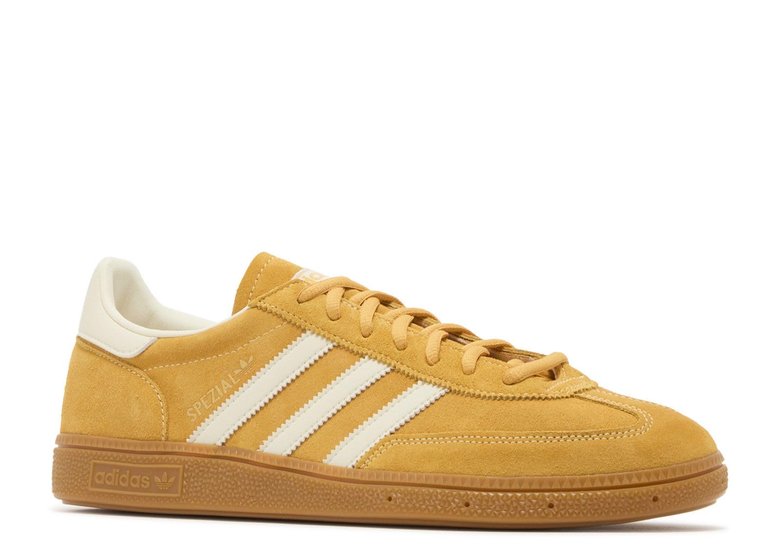 adidas PREYEL/CREWHT/FTWWHT Men's Handball Spezial Preloved yellowCream FTWR White 11.5 US, Wide
