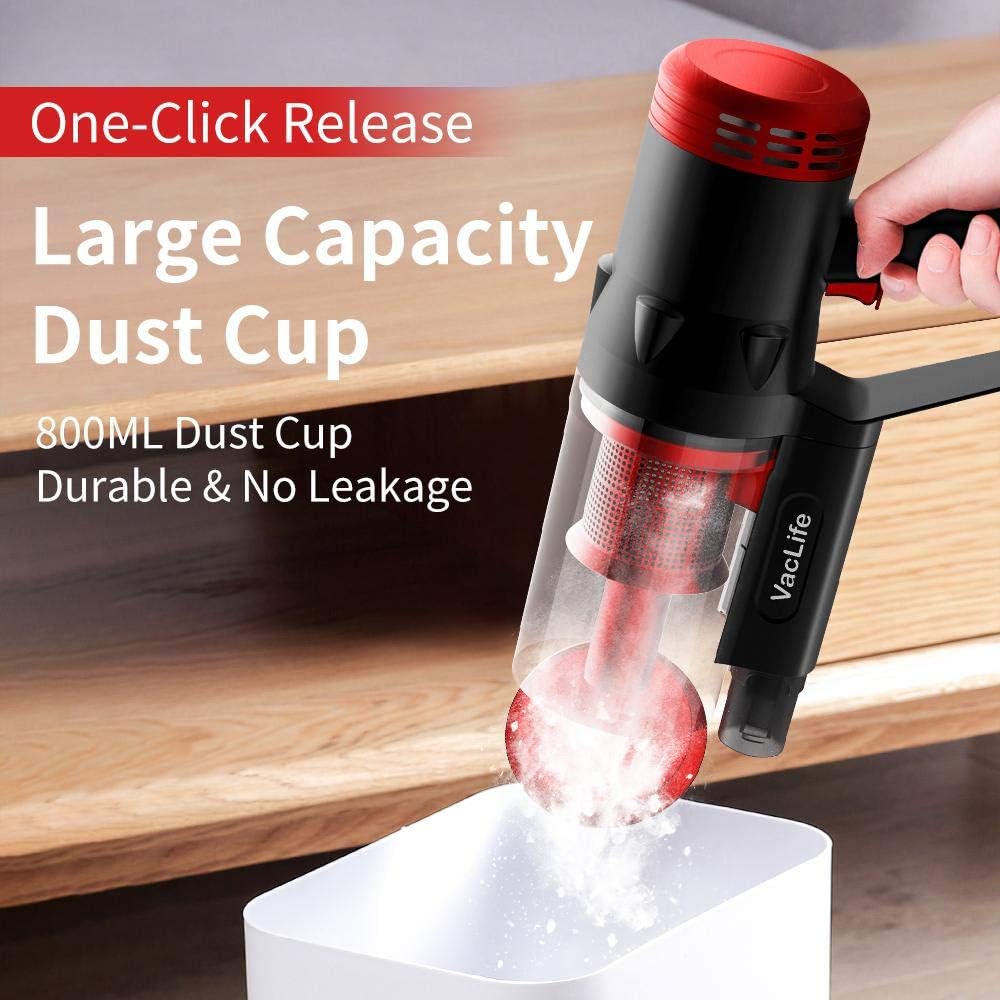 VacLife Stick Vacuum Corded, Black & Red (VL712)