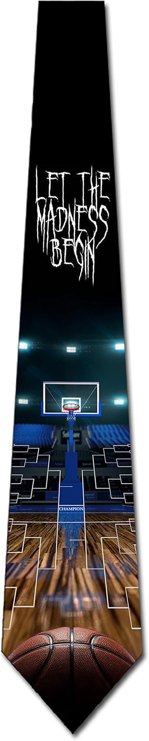 Three Rooker Basketball Ties Mens College Necktie Tournament Sports Bracket Neckties