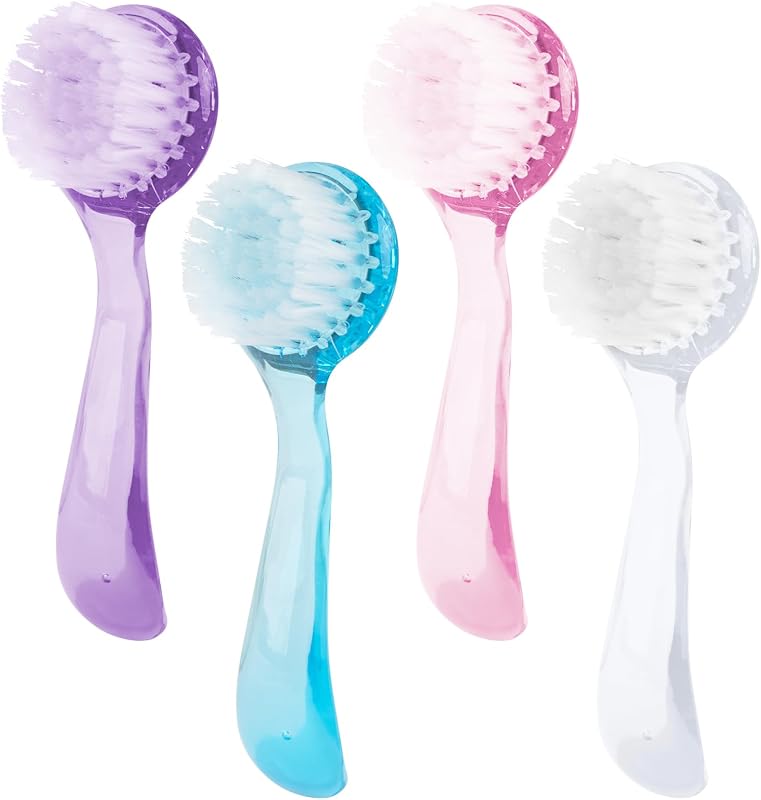 AUEAR Escovas Manuais para Limpeza Facial com Tampa, 4 Unidades