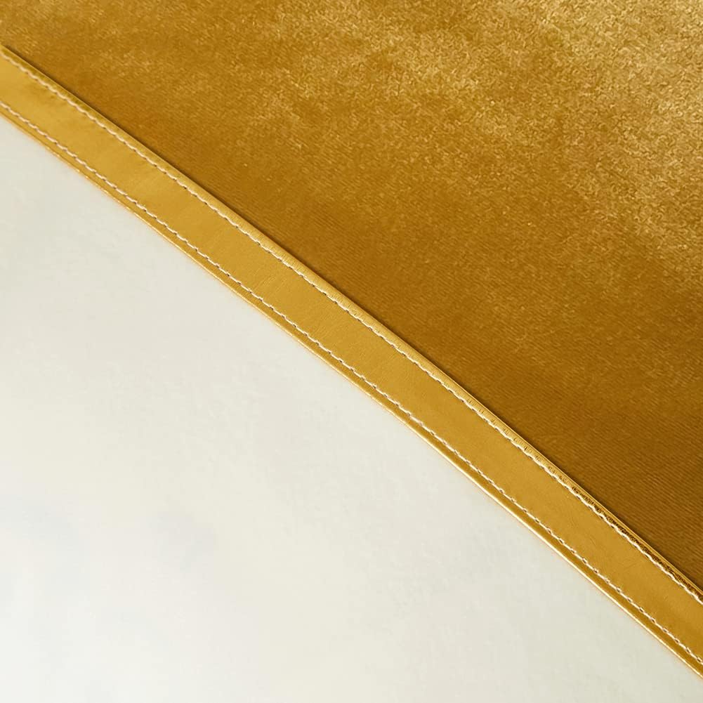 Fancy Homi 2 Packs Gold Decorative Throw Pillow Covers 18x18 Inch for Living Room Couch Bed, Velvet Patchwork with Gold Leather, Luxury Modern Farmhouse Home Decor, Accent Cushion Case 45x45 cm - Image 3