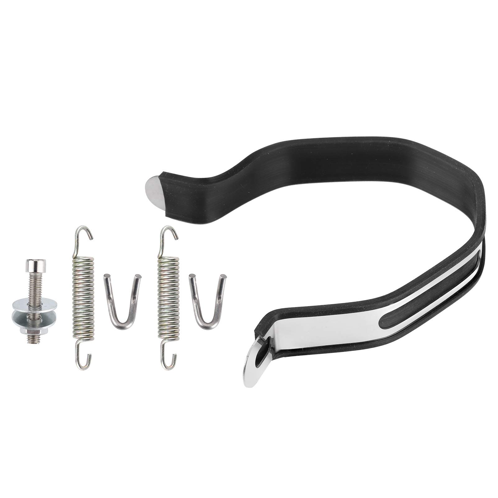 Akozon 36‑51 mm / 1,4‑2 pulgadas Universal Tubo de escape de escape de doble salida para motocicleta Silenciador silenciador para Z900 Z1000 / 400