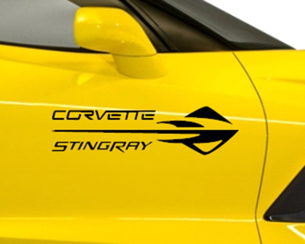 Clausen's World Stingray Emblem Vinyl Decal 20 Inches, Fits All Chevy Corvette's C2 C3 C4 C5 C6 C7, Black