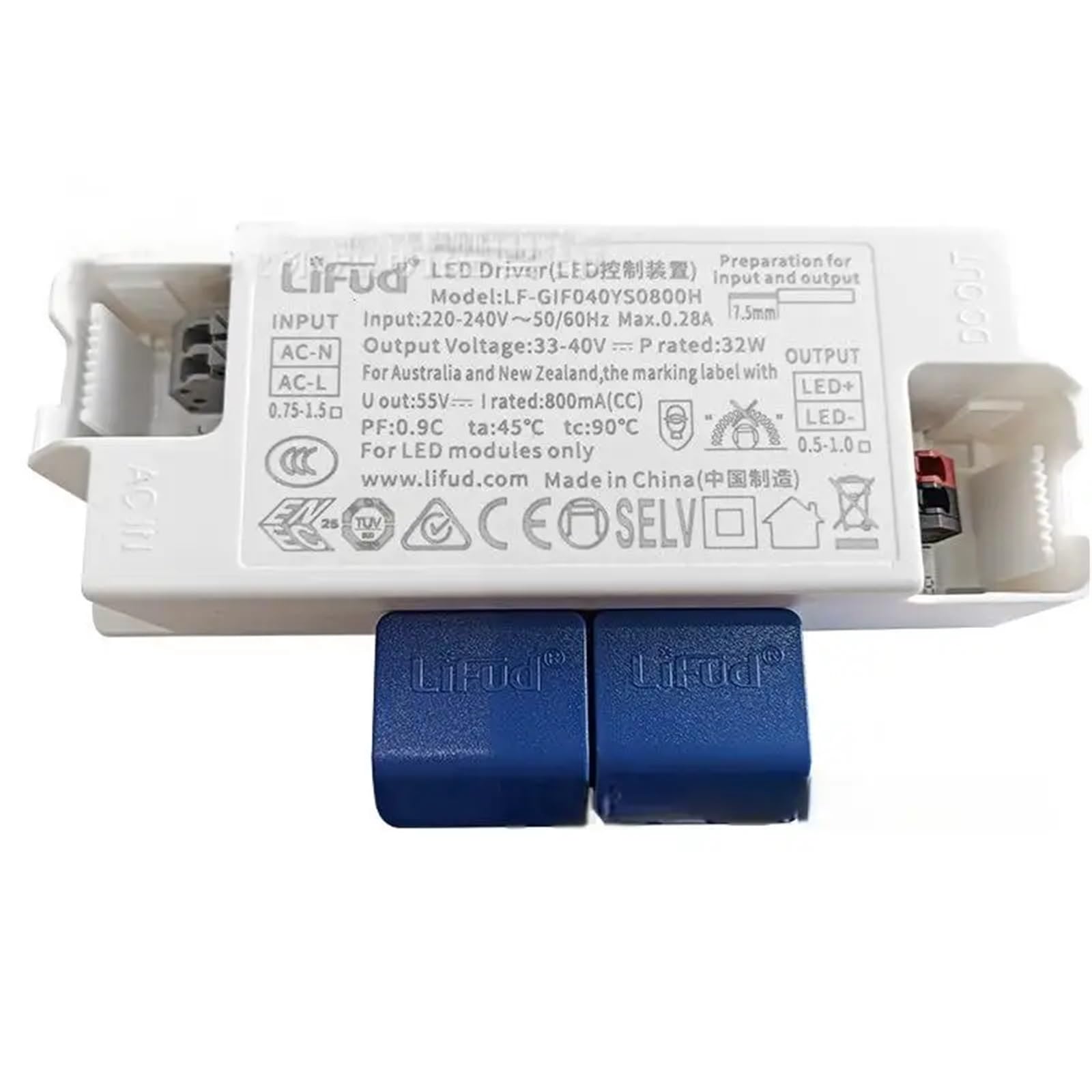 FCARUMIQP Panel Light Flicker Free LED Driver 30-40V 800mA 900mA 950mA 1000mA 1050mA 1200mA 1300mA 1400mA 1500mA Power Supply(Lf-gif040ys0800h)
