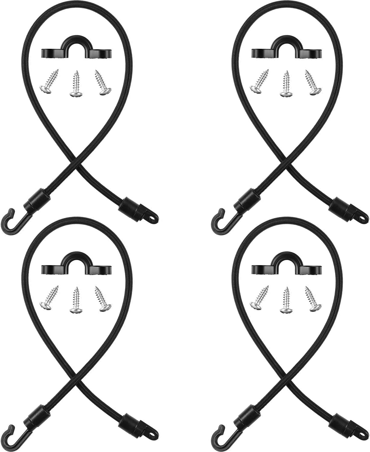 4 Pieces Rod Strap Holder Deck Mount Connector Mount Rod Strap Hold Down for Boat Kayak Boat Fishing(12 Inch)