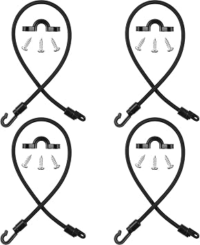 4 Pieces Rod Strap Holder Deck Mount Connector Mount Rod Strap Hold Down for Boat Kayak Boat Fishing12 Inch