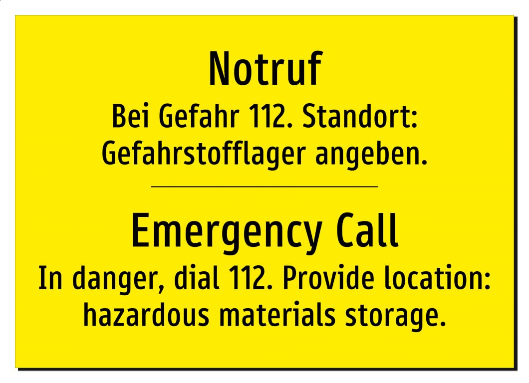 50322-DEEN-T-09 | Notruf Schild Deutsch Englisch | zweisprachig