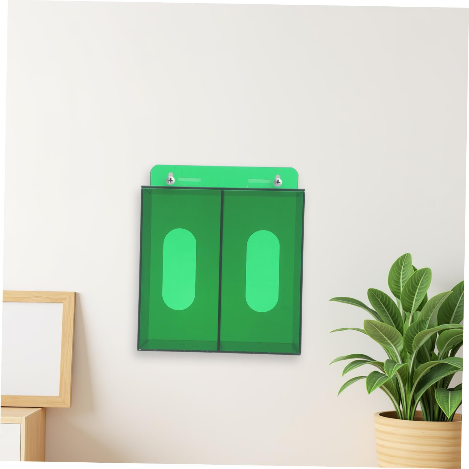 Porta Mascherine in Acrilico con Supporto a Muro Contenitore Compatto per Maschere e Guanti per Ambienti di Laboratorio e Uso Industriale