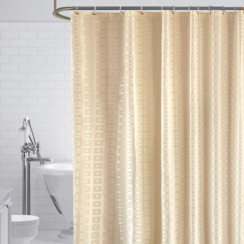 Rideau de Douche en Polyester imperméable, Rideau de Douche résistant à la moisissure sanitaire, Rideaux de Salle de Bains lavables antibactériens faciles à Nettoyer avec 12 Crochets