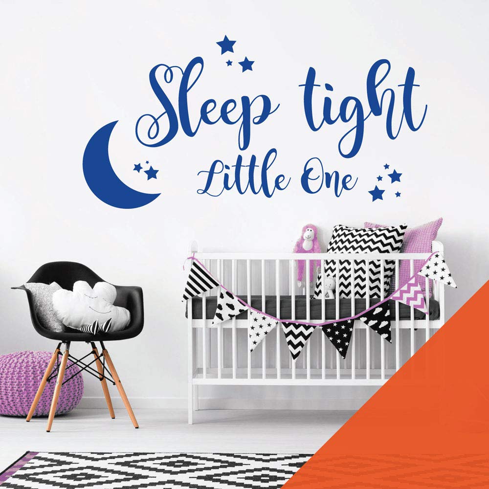 Sleep Tight Little One - Baby Nursery Wall Art Sticker [Medium] [Orange] — image 1