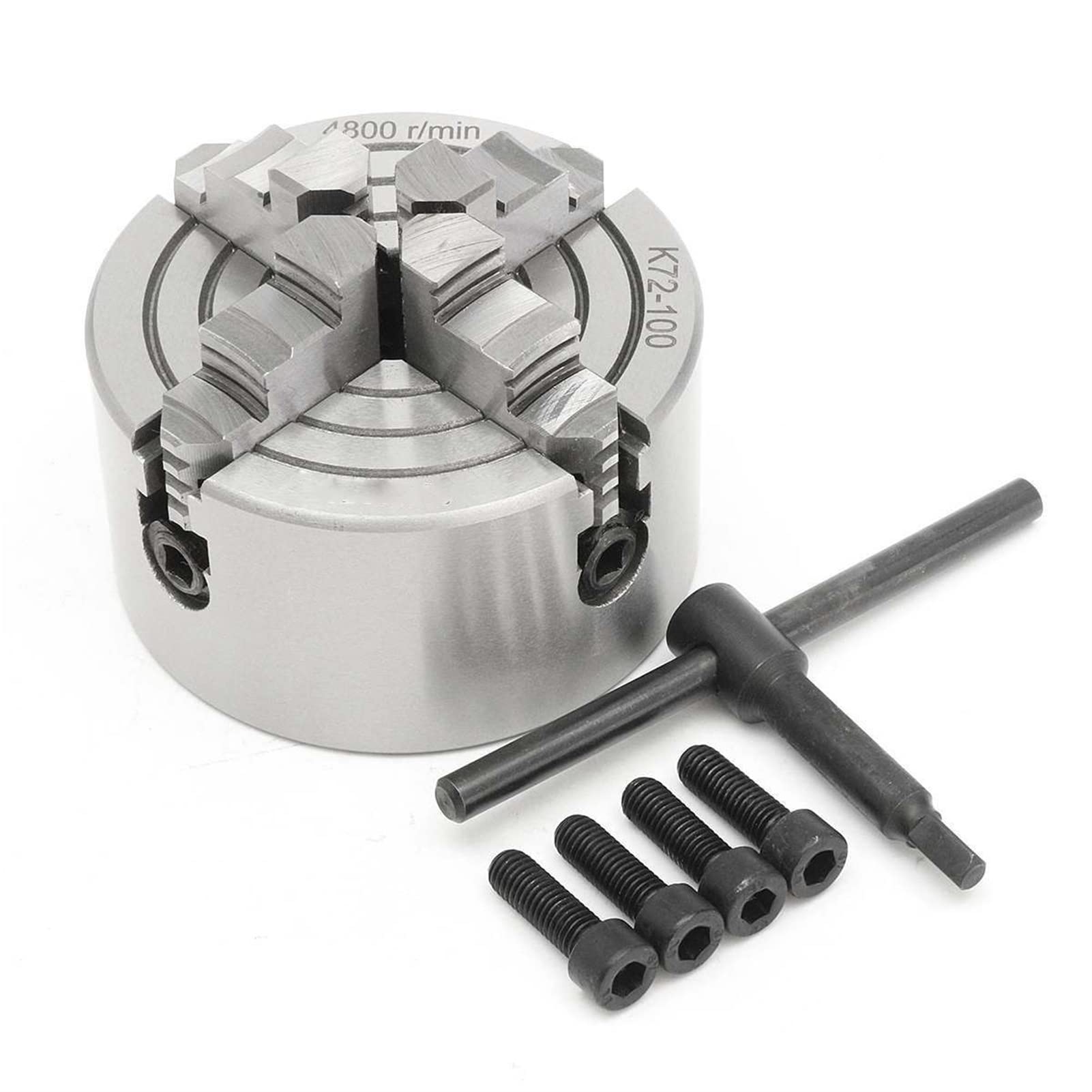 Uchwyt tokarski, 125mm Chuck 4 JAW 5 "Tokarka Niezależna i odwracalna szczęka Sanou k72125. Do CNC. Wiercenie Wiertnice(K72-125mm)