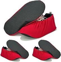 Woetwoat 3 Paires de Surchaussures Lavable, Surchaussure Réutilisables, Couvre-chaussures anti-poussière Antidérapantes