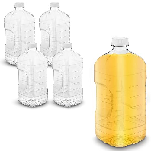 MT Products Clear PET Plastic Juice Bottles 64 oz.