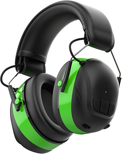 Miniatura 9 de Auriculares de protección auditiva Bluetooth 6.0 con tiempo de trabajo de 120 horas, SNR de 30 dB, calidad de sonido estéreo superior, botones más