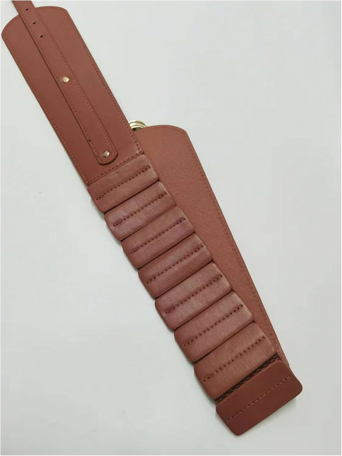 MakeMeChic Women's Vintage Wide Belt Leather Buckle Waist Belts - Image 3