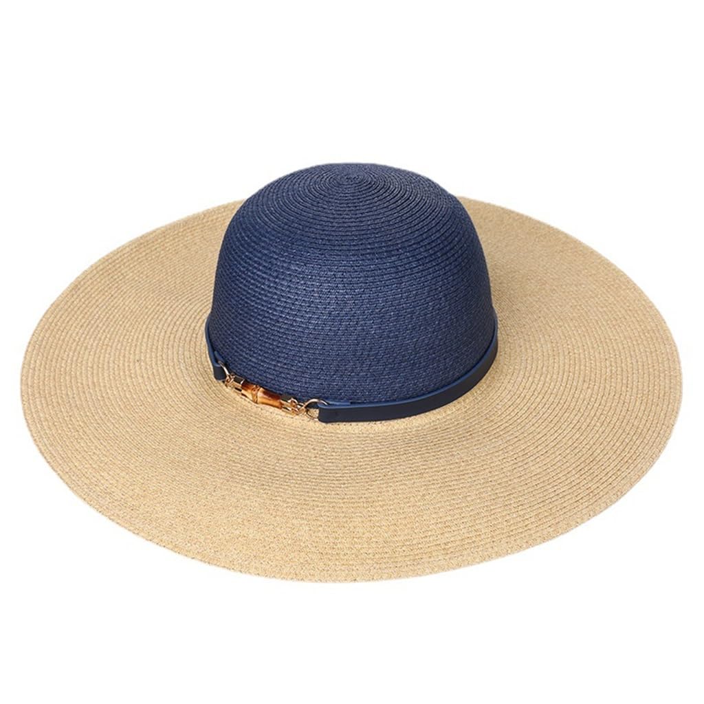 Chapeau de paille femme grand bord idéal pour le shopping et les loisirs d'été