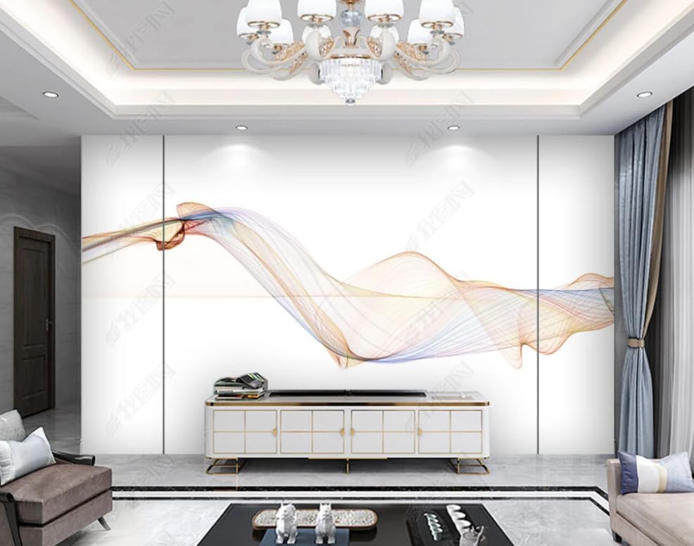 Papier Peint Intissé Abstrait Encre Paysage Mural 400x280cm