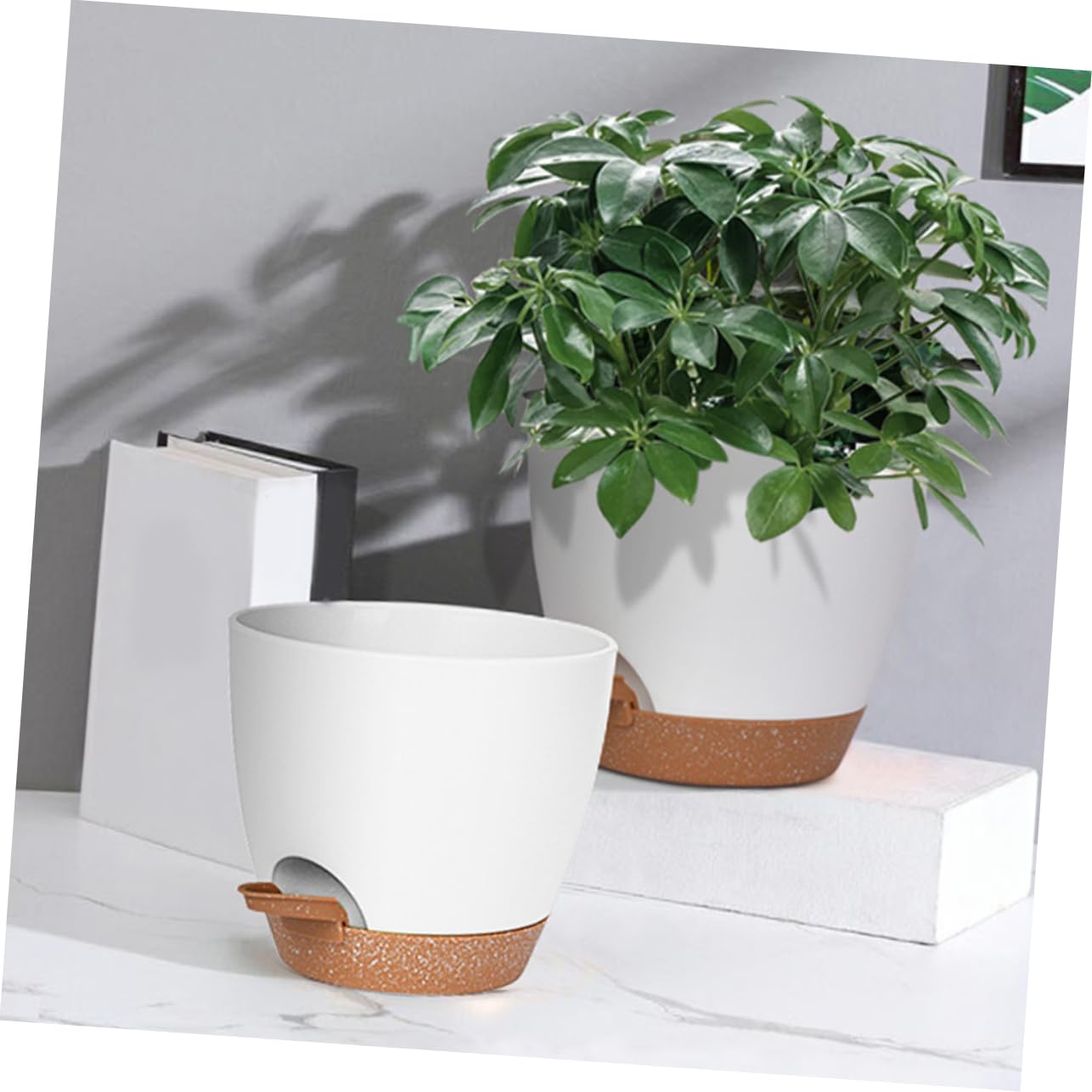 Sosoport 3stücke Teiliges Set Selbstbewässernder Blumentöpfe Mit Wasserspeicher Für Zimmerpflanzen Praktische Automatische Bewässerung Für Innenräume Und Balkone