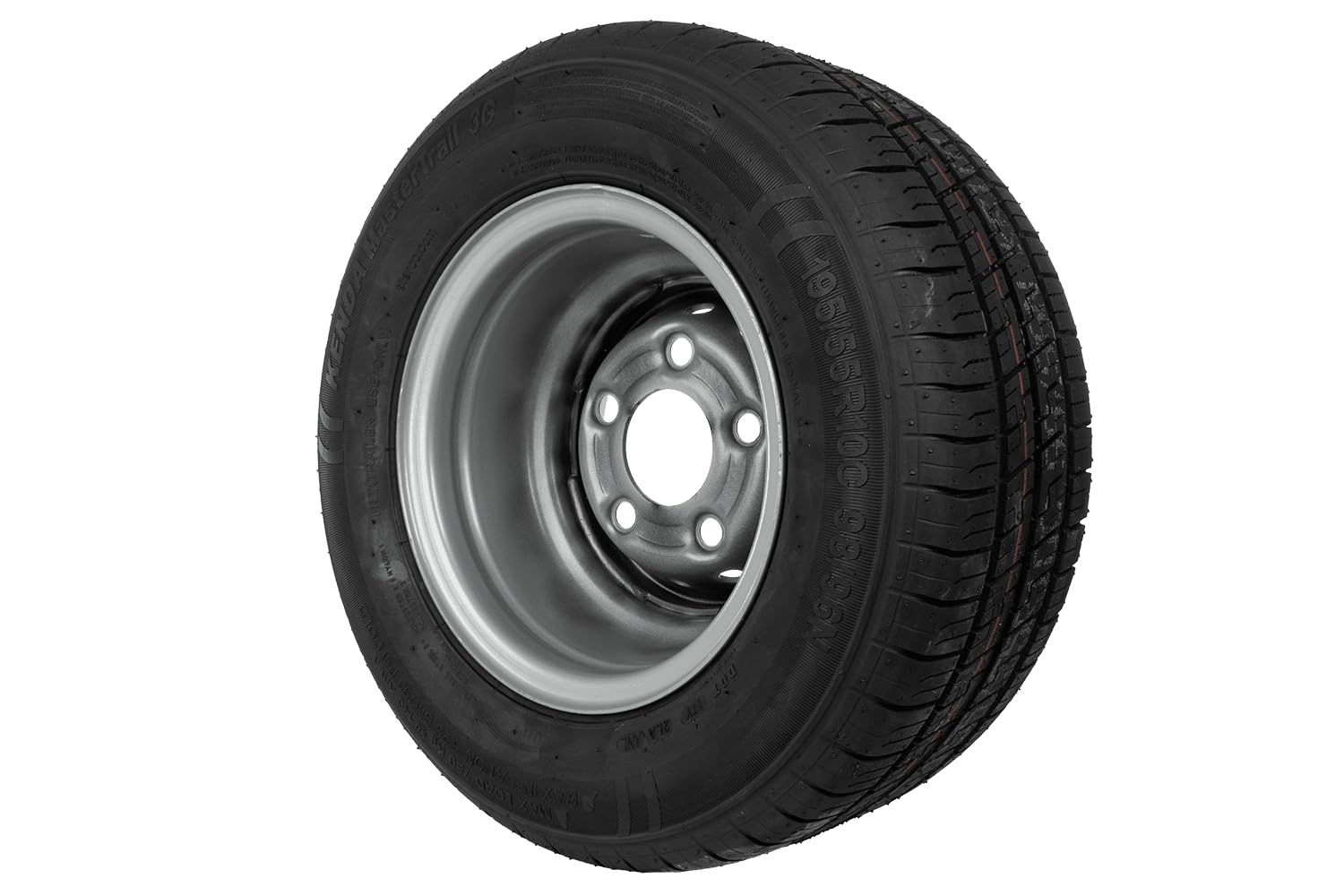 Kenda Ruota Completa per rimorchio 195/55 R10C Rinforzata 750 kg Cerchio Acciaio 6Jx10 5x112 ET-4 Pneumatico MasterTrail 3G