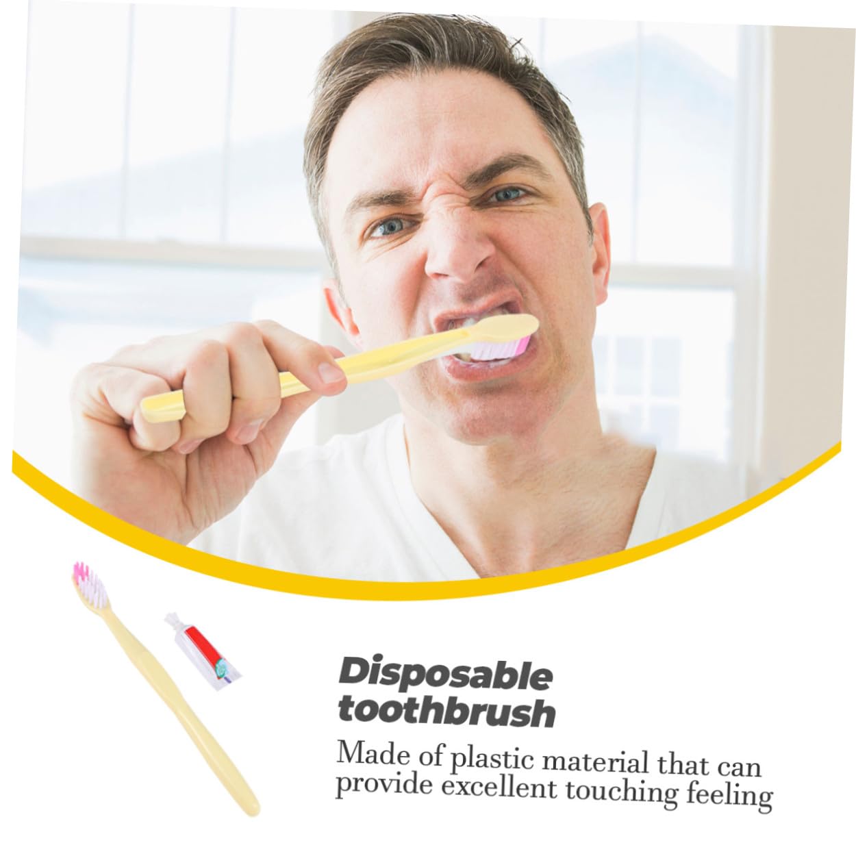 Juego Piezas de 100 Desechables de Viaje de Dientes Cepillos Plástico