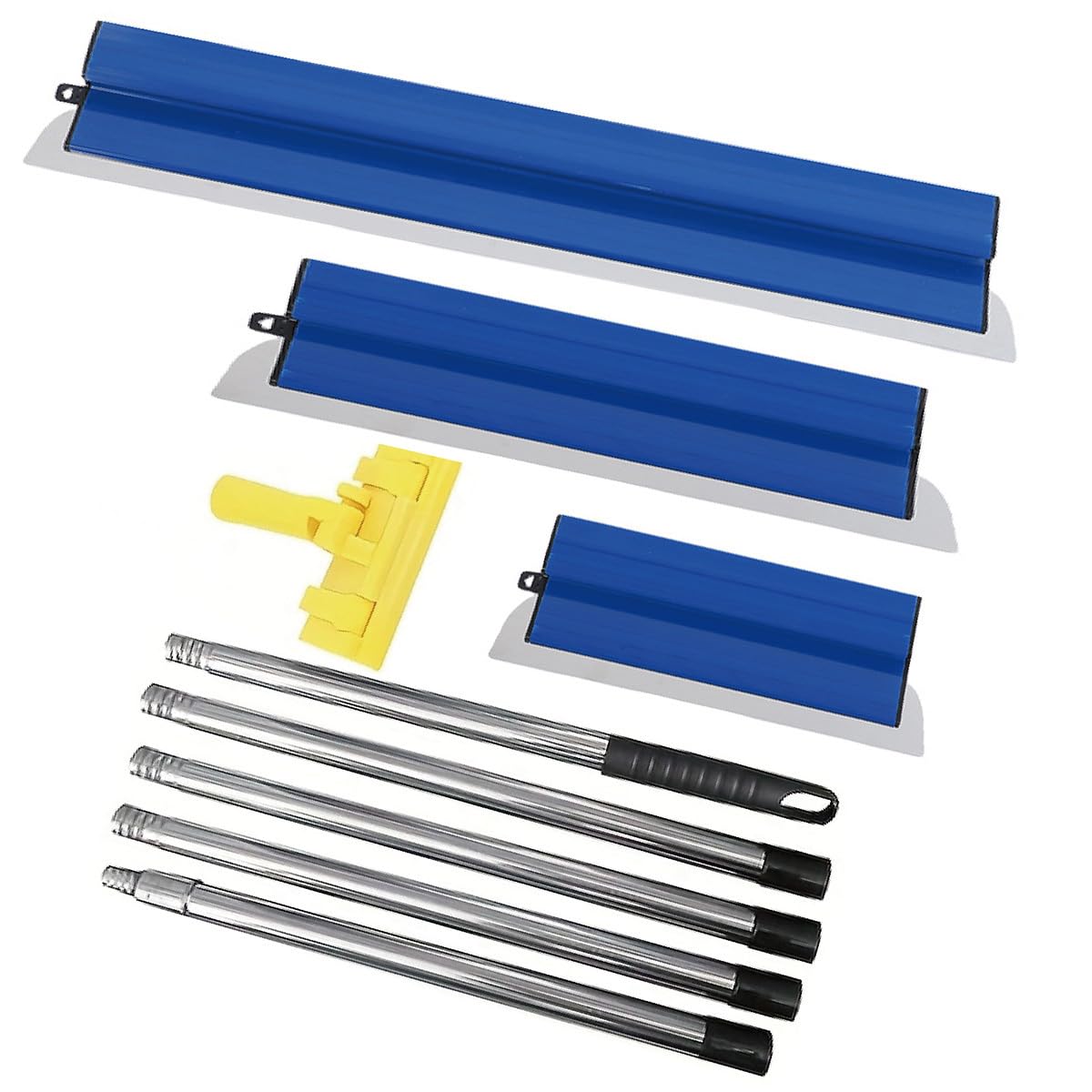 Spatola Superficie, 60cm/40cm/25cm, Asta Telescopica 42-200 cm Spatola di Finitura per Intonacare Pareti e Soffitti