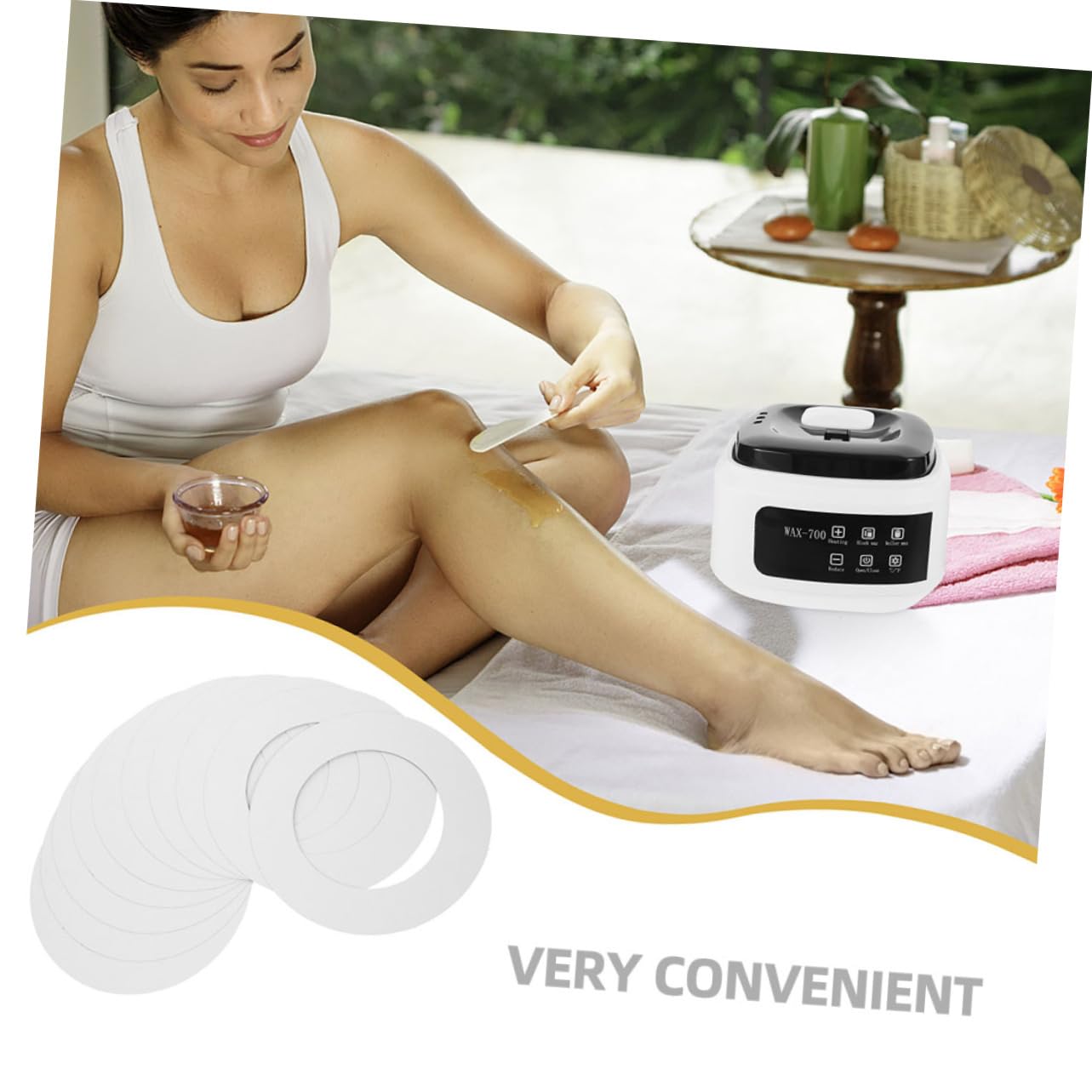CALLARON 10Pcs Wax Machine Paper Mats for Hair Removal Gasket Rings Easy Clean Wax Heater Accessories Prevent Spills and Keep Your Waxing Supplies Organized