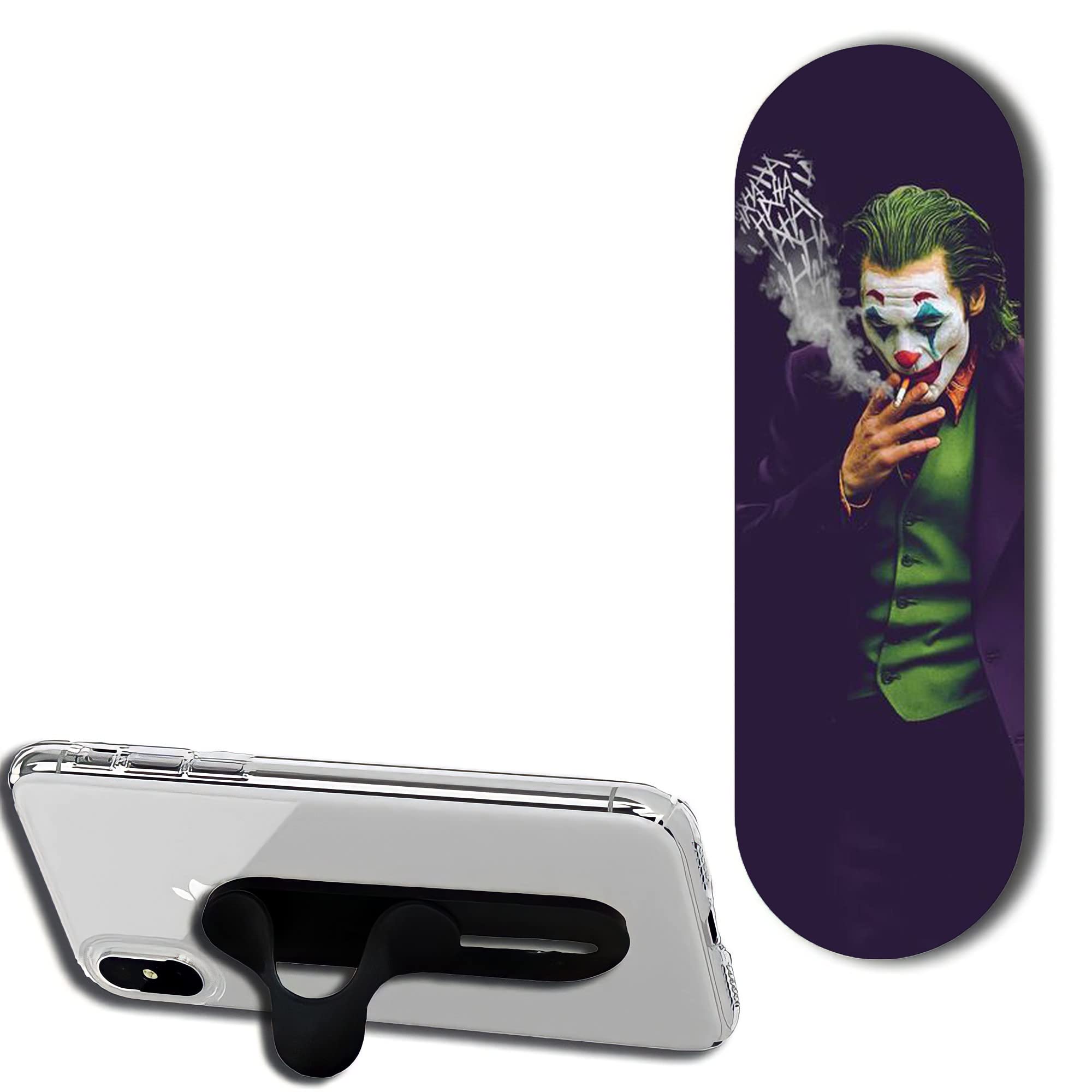 Thermobeans DC Joker Hahaha (Violet) Finger Grip/Selfie Holder and Mobile Stand for Smartphones