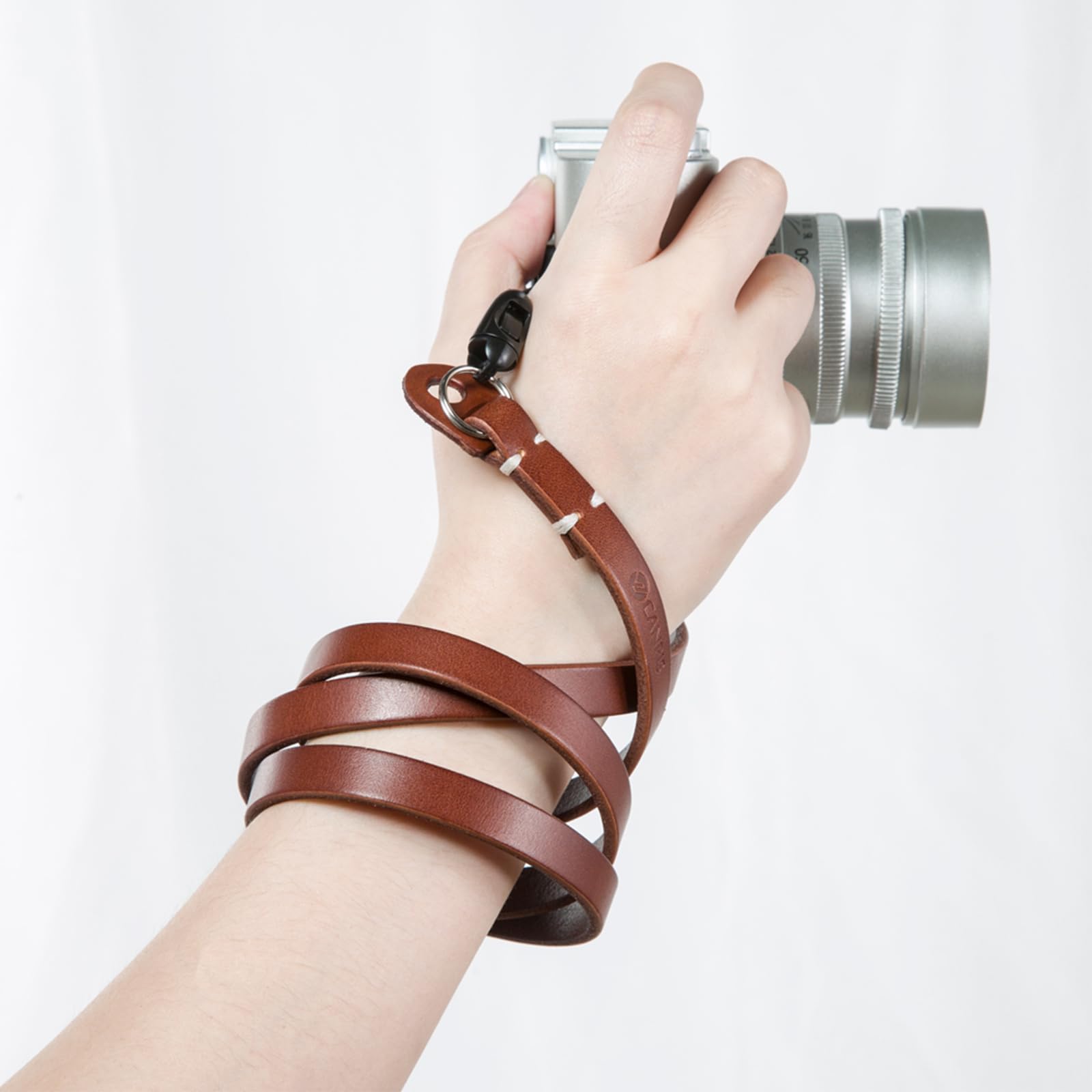 Kameragurt Kamera Halsband Natur Leder Kamera Tragegurt Verstellbar für DSLR SLR Kompakt Kamera für Sony, Canon, Pentax, Nikon, Olympus usw